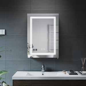 ELEGANT 500 x 700mm Wall Mounted Bathroom Cabinets with Shaver Socket Touch Swith Dimmable Defogger