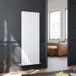 ELEGANT 1600 x 608mm Vertical Column Designer Double White Flat Panel Radiator