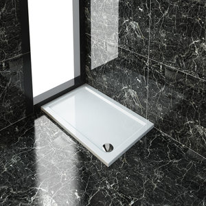 ELEGANT 1200x700x40mm Ultra-Slim Stone Resin Rectangle Shower Tray + 90mm Waste