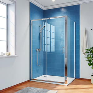 ELEGANT 1200x760mm Sliding Shower Enclosure 6mm Tempered Glass Shower Cubicle