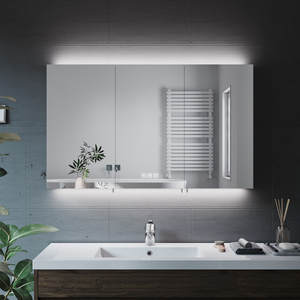 ELEGANT 1000 x 600mm Bathroom Mirror Cabinet with Shaver Socket & Demister Pad