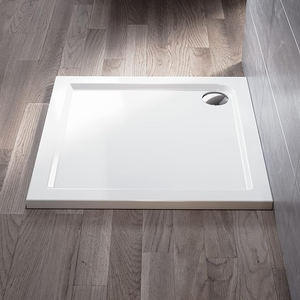 ELEGANT 900x700mm Ultra-Slim Stone Resin Rectangular Shower Tray + 90mm Waste