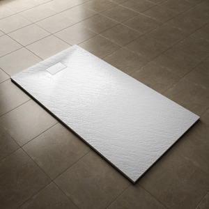 ELEGANT 1700x900mm Slate Effect Anti-Slip Rectangular Shower Tray + 90mm Waste