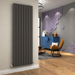 ELEGANT 1800 x 608mm Vertical Column Designer Single Anthractie Flat Panel Radiator