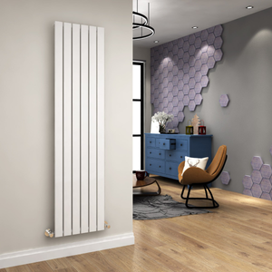ELEGANT 1800 x452mm Vertical Column Designer Single White Flat Panel Radiator