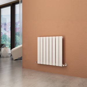 ELEGANT 600X600mm White Single Horizontal Designer Column Flat Panel Radiator