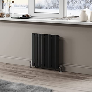 ELEGANT 600 x 544 mm Black Horizontal Radiator Single Flat Panel Radiator