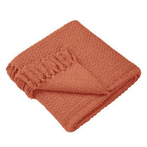 Hayden 200cm x 200cm Throw Terracotta