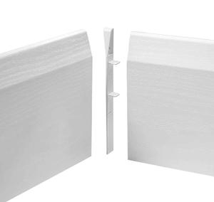 Eurocell uPVC Skirting Board Internal Corners 4 Pack White - 150mm (Chamfered)
