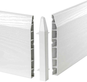 White Skirting Board Chamfered External Corners Pack of 2 - 150mm