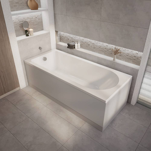 Milano Ballam - 1500mm x 700mm Modern Single Ended Bath - with Side and End Panel