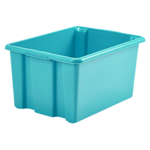 Whitefurze Stack&Store PP (Polypropylene) Storage Box 32 L Teal 50 x 35 x 25 cm