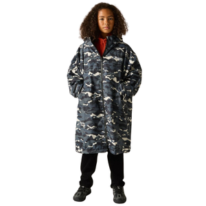 Regatta Kids Spirit Of Adventure Waterproof Changing Robe - 5 - 9 Yrs / Black Camo/Black