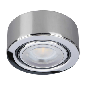 2W LED Recessed or Surface Tri-Colour Cabinet Light Chrome
