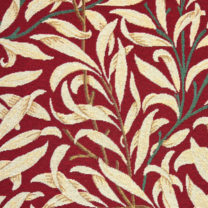 William Morris Willow Boughs Tapestry Fabric Crimson