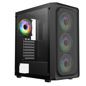 CiT Orion Black ATX Gaming Case with Mesh Front and Tempered Glass Side - CIT-ORION-B