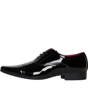 Fluid Mens Knightsbridge Patent Lace Up Shoes Black Patent