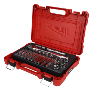 28 Piece ½" Drive Ratchet and Metric Socket Set