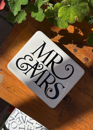 Black Toast Mr & Mrs Medium Shallow Tin