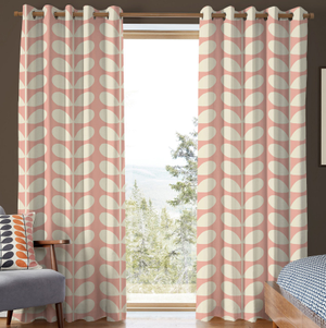 Orla Kiely Jumbo Solid Stem Made to Measure Curtain Pink