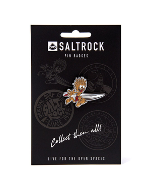 Running Man Pin Badge in Brown