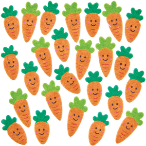 Karotten Stickers aus Filz