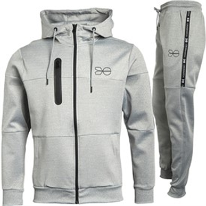 Crosshatch Mens Ventnor Tracksuit Grey Marl