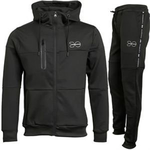 Crosshatch Mens Ventnor Tracksuit Black