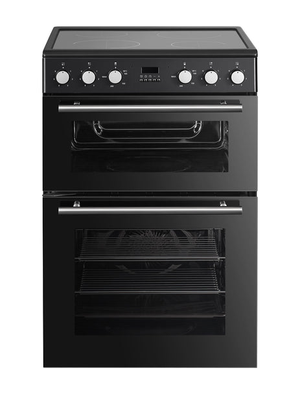 Powerpoint P06C2MDBL, 60cm, Double Oven & Hob, Black