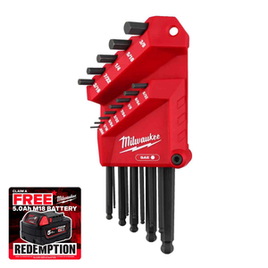 Milwaukee 4932493615 Imperial L-Style with Ball End Hex Key Set (13 Piece)