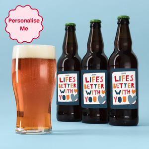 Personalise Life's Better With You Beer Trio 3x500ml