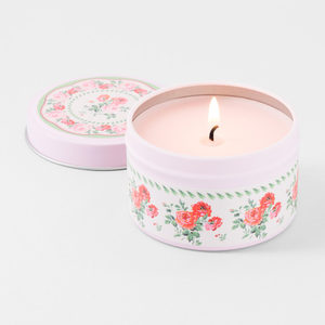 Cath Kidston Antique Rose Floral Tin Candle