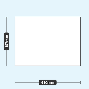 2mm 610mm x 457mm Shatter Resistant Greenhouse Window (2ft x 1.5ft) - Acrylic