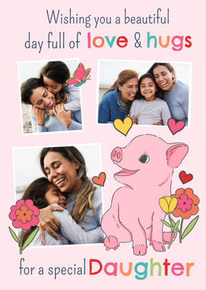 For A Special Daughter Photo Upload Card