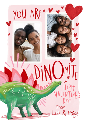 Natural History Museum Illustrated You Are Dinomite Photo Upload Valentine's Day Card