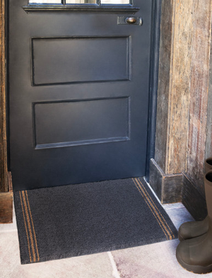Doormat Triple Stripe - Coir, Charcoal, Large