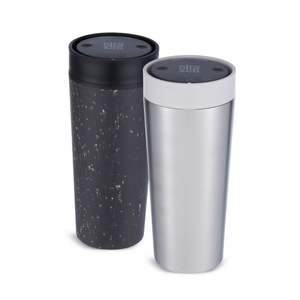 Circular Stainless Steel Travel Mug, 16oz Home &amp; Away Bundle