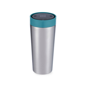 Circular Stainless Steel Travel Mug, 16oz (454ml) - Aquamarine Green