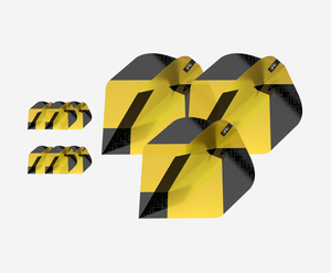 Target Darts Tag Black & Yellow Pro.Ultra No.6 Shape Dart Flights Multipack (Pack of 9)
