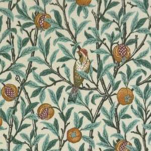 William Morris Birds & Pomegranate Outdoor Fabric Kingfisher