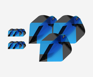 Target Darts Tag Black & Blue Pro.Ultra No.6 Shape Dart Flights Multipack (Pack of 9)