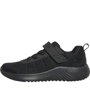 SKECHERS Junior Boys Bounder Baronik Trainers Black/Black