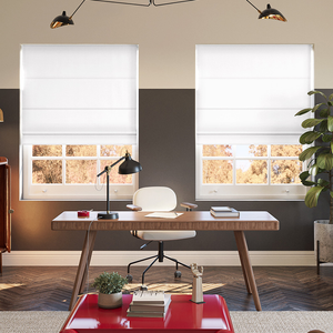 Menton, Pure White - Roman Blind