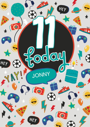 11 Today Birthday Card