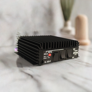 RM KL 200 P CB radio amplifier has an output power of 100 watts for AM and FM and 200 watts for SSB.