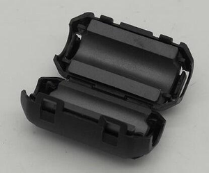 Clip-on ferrite for rg-8mini 7mm coax cable.