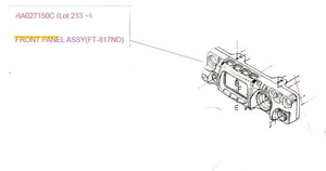 Replacement Yaesu RA027150C FT817ND front plastic fascia panel.