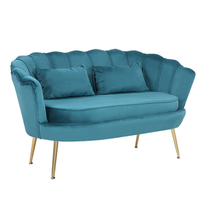 Velvet Teal 2 Seat Daisy Accent Chair
