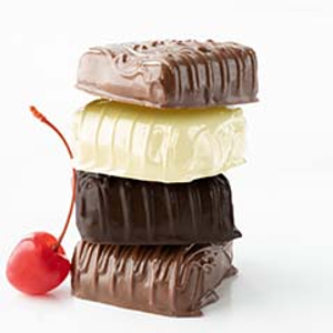 Variety Chocolate Covered Fruitcake Squares - 16ct