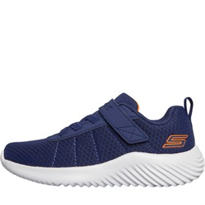 SKECHERS Junior Boys Bounder Baronik Trainers Navy